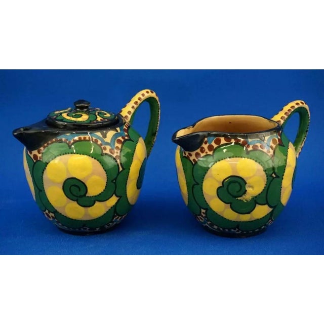 Futurist Ceramic Service from Ruggero Lanni Rome, Italy, 1920s, Set of 15 For Sale - Image 6 of 18