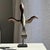 Traditional Indonesian Decorative Wooden Bird on a Base with a Crest and Rounded Wings For Sale - Image 9 of 16