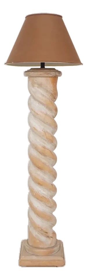 1950s Italian Barley Twist Floor Lamp