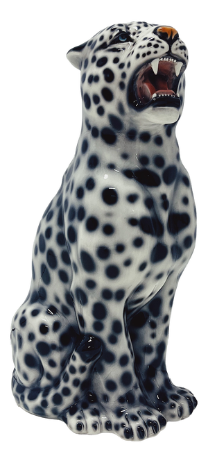 White Leopard Statue from Ceramiche Boxer