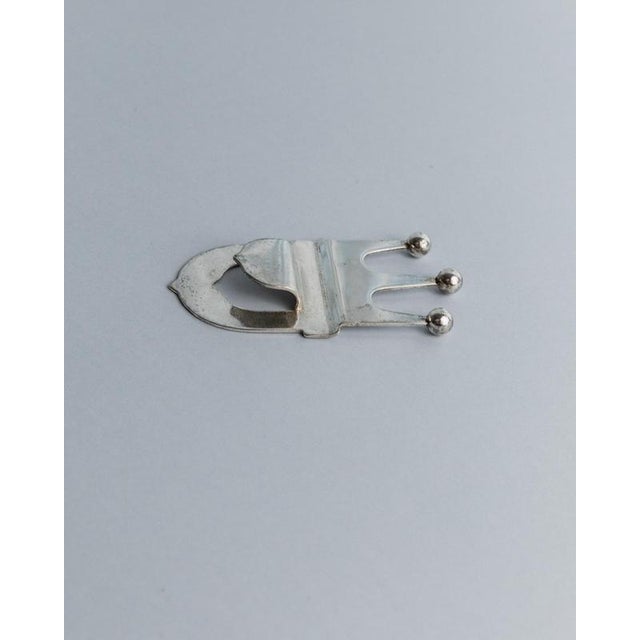Vintage Silver-Plated Crown Bottle Opener, Italy, 1980s For Sale - Image 3 of 11
