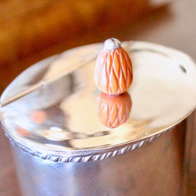 Small Oval Silver Plate Tea Caddy For Sale - Image 12 of 12