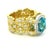 Contemporary Stambolian 18k Gold Blue Zircon and Diamond Cocktail Ring, Size 8.75 For Sale - Image 3 of 14