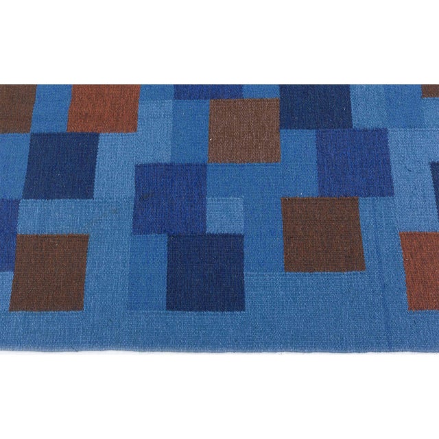 Doris Leslie Blau Vintage Swedish Flat Woven Rug For Sale In New York - Image 6 of 9