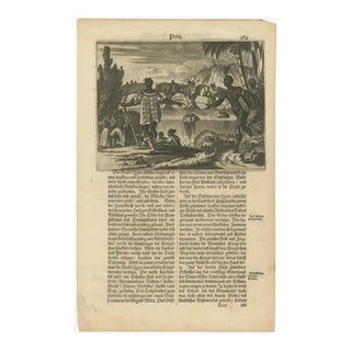 Antique Woodcut of Peru and Quito from Gottfrieds America, 1655 For Sale