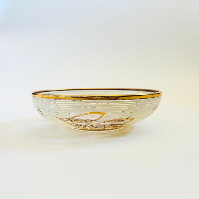 Mid Century Glass Leaf Bowl For Sale In San Francisco - Image 6 of 9