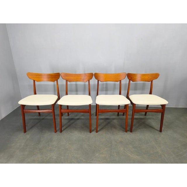 Vintage Danish Teak Dining Chairs by Schionning & Elgaard, 1960s, Set of 4 For Sale - Image 3 of 15