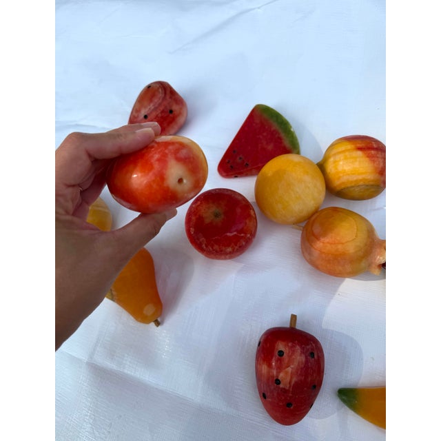 Red Mid-Century Alabaster Fruit - Set of 12 For Sale - Image 8 of 10