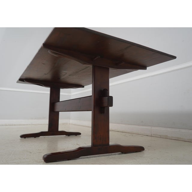 Stephen Von Hohen Trestle Base Farmhouse Dining Table For Sale - Image 9 of 11
