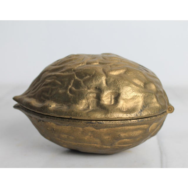 Mid-Century Modern Vintage Brass Walnut Nutcracker For Sale - Image 3 of 9