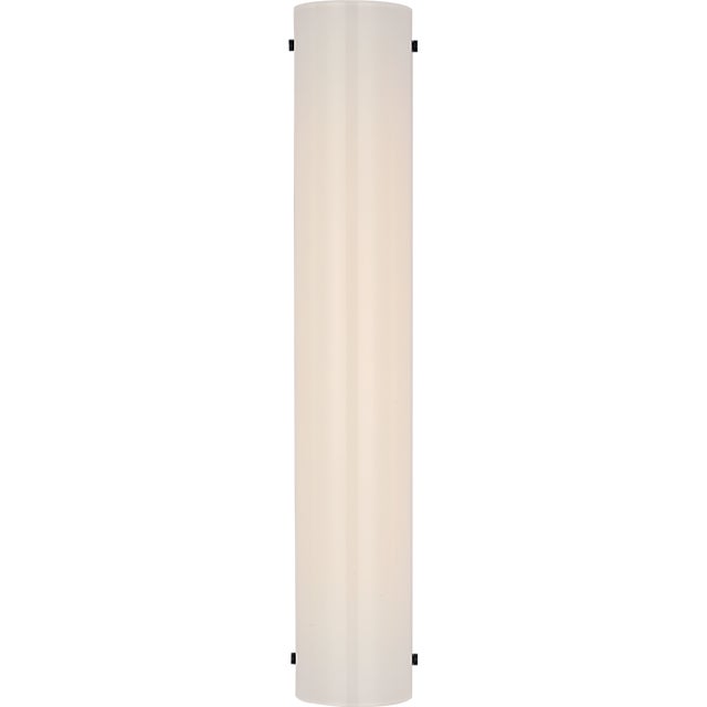 Penhold 18" Bath Light in Bronze with White Glass Designer: Barbara Barry Finish: Bronze Height: 18" Width: 3.25"...
