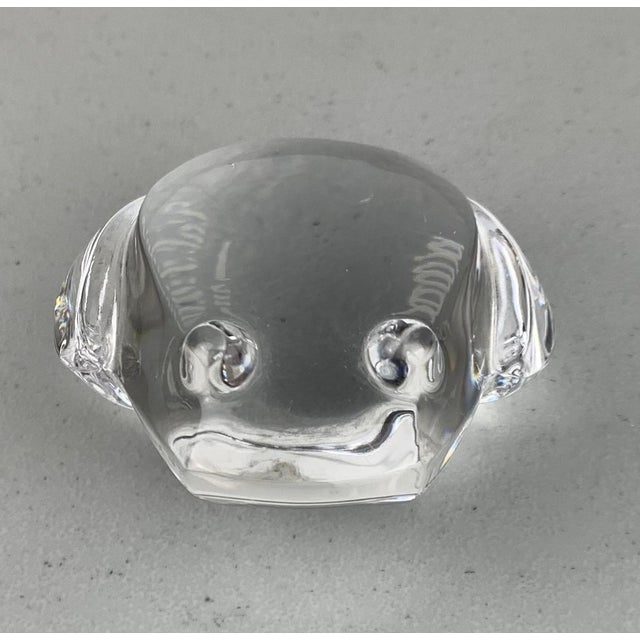 Traditional 1980s Val St. Lambert De Sousa Crystal Frog Figurine For Sale - Image 3 of 10