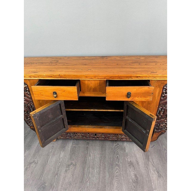 Antique 20th Century Japanese Pine Console Buffet For Sale - Image 3 of 9