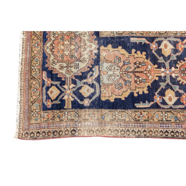Antique Persian Farahan Sarouk Rug 6’10” X 9’6” For Sale - Image 9 of 10