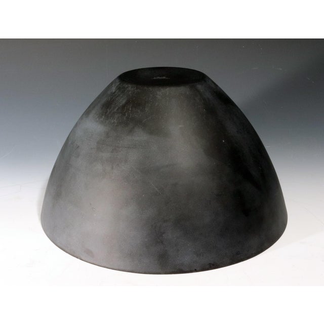 Mid-Century Modern Danish Modern Krenit Bowl in Black Steel and Robins-Egg Blue Enamel Interior by Herbert Krenchel for Torben Ørskov & Co. For Sale - Image 3 of 4