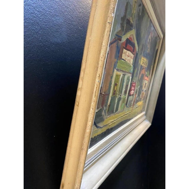 Paul Chevallier, Garden's Coffee, Oil on Wood, 1944 For Sale - Image 6 of 9