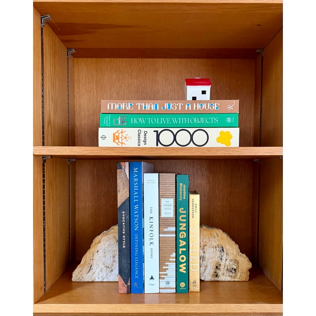 We are very pleased to offer this striking pair of vintage petrified wood bookends. Formed from fossilized wood, each...