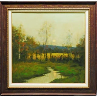 Dennis Sheehan "Fall Twilight" #1858 Oil on Canvas Hand Signed Landscape For Sale