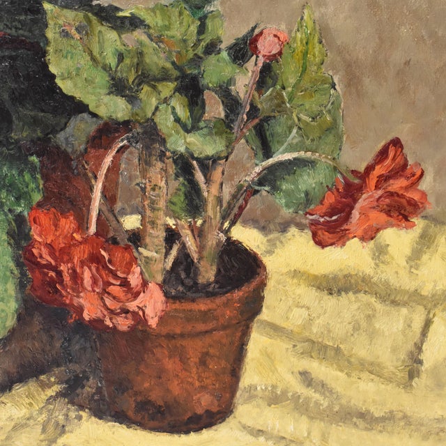 Guinegault Jean Paul, Vase of Spring Flowers, 20th Century, Oil Painting on Canvas, Framed For Sale - Image 4 of 11