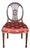 Antique Hepplewhite Carved Mahogany Oval Wheel Back Dining Side Desk Chair For Sale