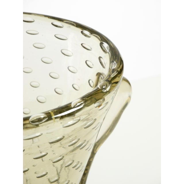 Vintage Light Green Mouth-Blown Murano Vase by Carlo Scarpa for Venini, 1960s For Sale - Image 14 of 18