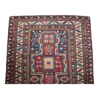 19th Century Antique Zabihi Collection Shirvan Rug - 3'10" x 4'9" For Sale