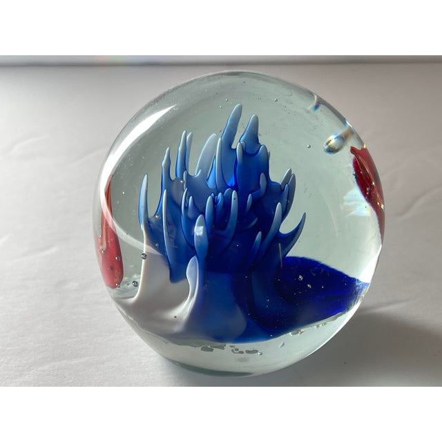Cenedese Cenedese Italian Glass Fish Aquarium Paperweight For Sale - Image 4 of 10