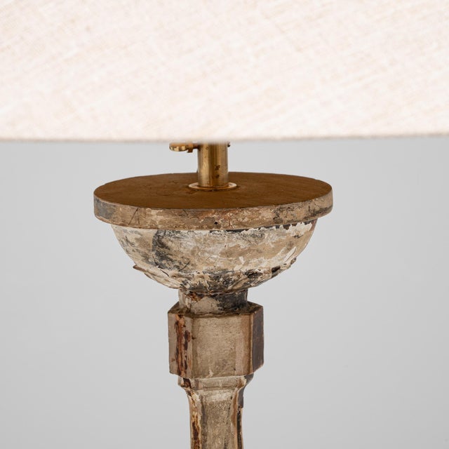 French 19th Century French Wooden Table Lamp For Sale - Image 3 of 12