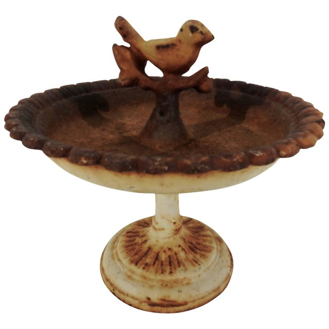 Small Rustic Cast Iron Birdbath For Sale - Image 9 of 9