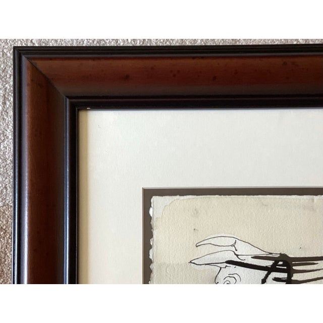 Original Ink on Paper Art by Alex Beard, “Gestural Horse”, With Coa For Sale - Image 4 of 8