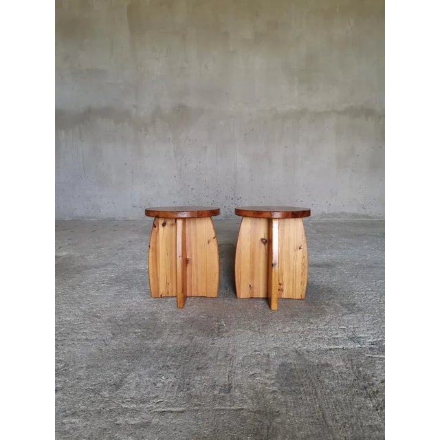 Swedish Stool in Pine, 1960s For Sale - Image 11 of 11
