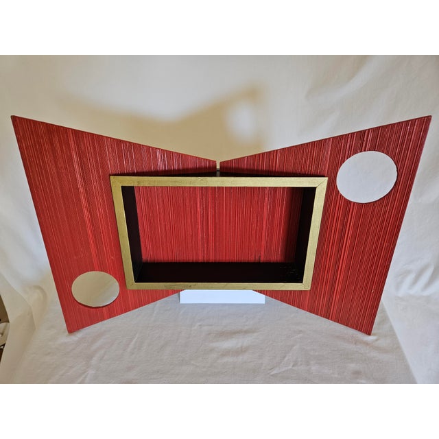 A Unique MCM Atomic Shadowbox Wall Art Sculpture. A fun piece of unusual craftwork that can be used as a functional...