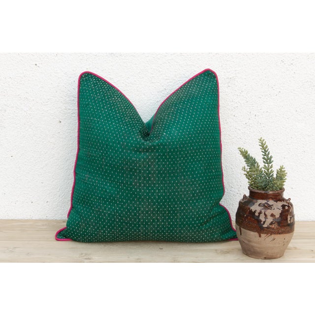 Woven in Gujarat, western India, from antique Mashru, the traditional silk-warp, cotton-weft cloth prized for its lustrous...