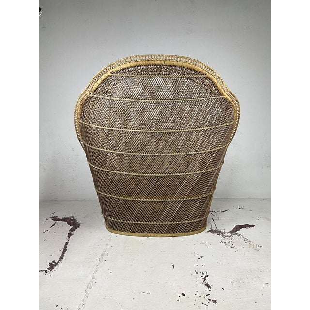 Peacock 2-Seater Sofa in Wicker and Rattan, Italy, 1960s For Sale - Image 10 of 14