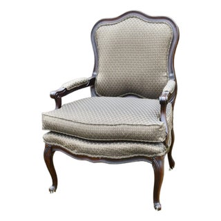 Fairfield Co Wood Armchair Vintage Traditional French Louis XV Parlor Accent For Sale