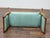 English Regency Mahogany Leather Bench with Gilt Dolphin Armrests For Sale - Image 4 of 12