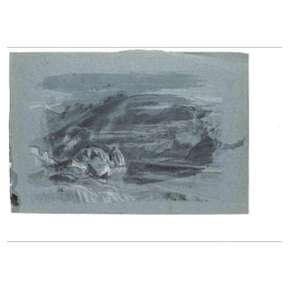 Unknown, Landscape, Drawing in Mixed Media and Pencil on Paper, 20th Century For Sale