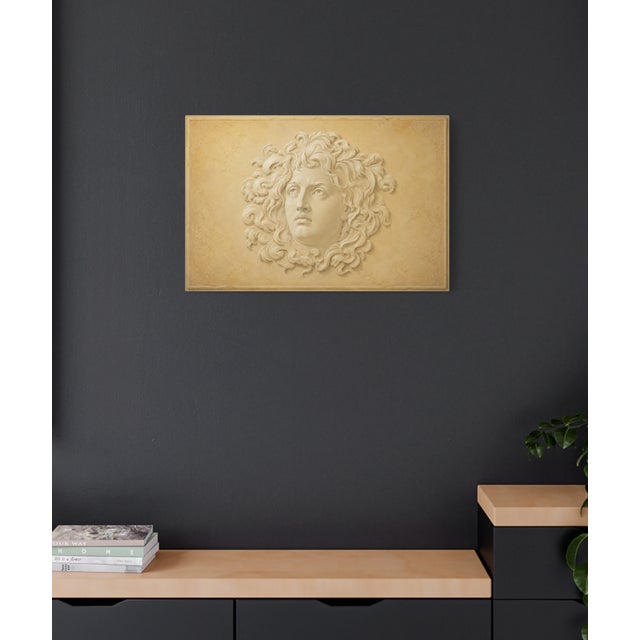 Atelier Aria Lumae Wilhelm Zahn Style Pompeian Medusa Gorgoneion Trompe lOeil Relief Fine Art Gallery Board Print 30 X 20 For Sale - Image 16 of 18