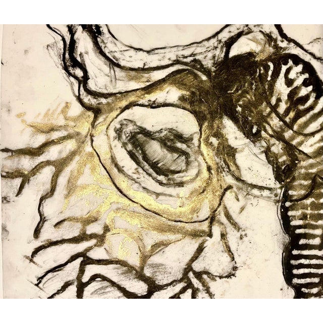 2000 - 2009 Michele Oka Doner, Original Drawing Painting Abstract Biomorphic Art Gold Leaf Michele Oka Doner, 2004 For Sale - Image 5 of 11