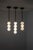 Set of 3 raim pendant lamps by united alabaster dimensions: ⌀ 12 cm each materials: alabaster, copper (matt black finish)...