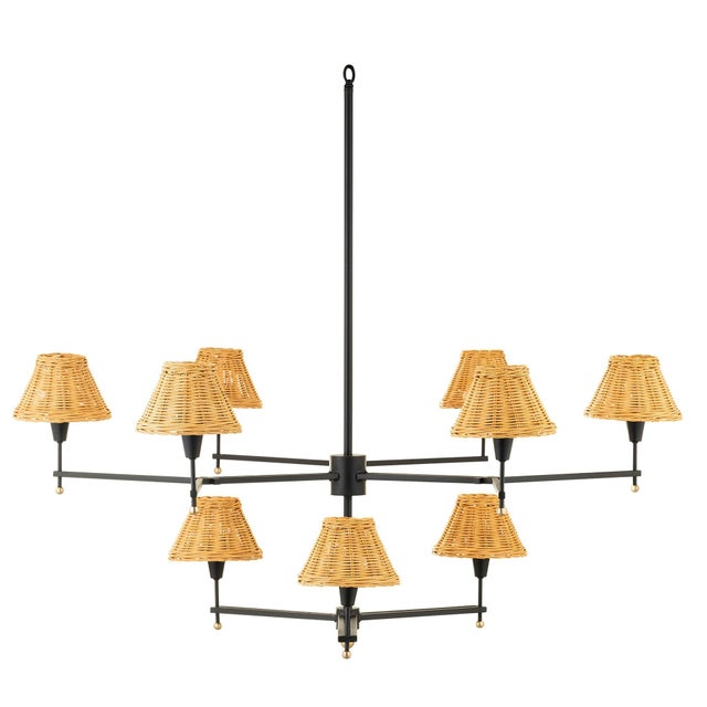 Contemporary Catalina Chandelier With Shades by Lowcountry Originals For Sale - Image 3 of 3