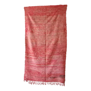 Pink Moroccan Rug - 4'11" X 9'0" Ft