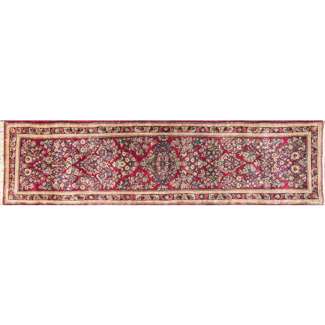 Early 20th Century Antique Sarouk Rug, C-1920, Excellent Condition #11787 31"x 126" For Sale - Image 5 of 11