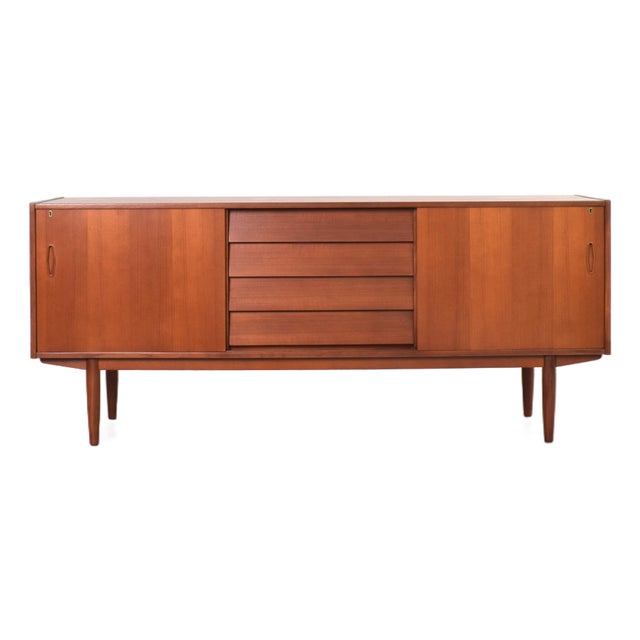 Mid-Century Modern Scandinavian Sideboard in Teak by Nils Jonsson for P.S. Heggen, 1960s. For Sale