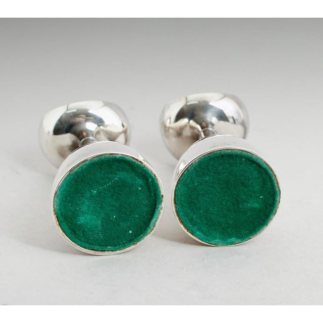 Silver candlesticks by Gosthlin, Sweden, 1960s. Signed Pair of organic silver candlesticks, created by Gosthlin, Tesi,...