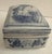 Ceramic Vintage 1900s Chinese Hand Painted Blue & White Porcelain Lidded Trinket Box For Sale - Image 7 of 12