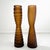 Italian Pair of 1960s Vivarini Italian Frosted Amber Vases For Sale - Image 3 of 12