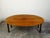 19th Century English Walnut Drop-Leaf Table with Oval Top and Straight Legs For Sale - Image 9 of 12