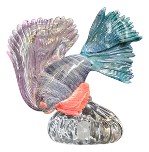 Murano Glass Fish Sculpture, 1980s