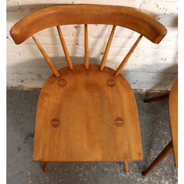 Brown Mid 20th Century Set of 4 Paul McCobb Planner Group Side Chairs for Winchendon For Sale - Image 8 of 18